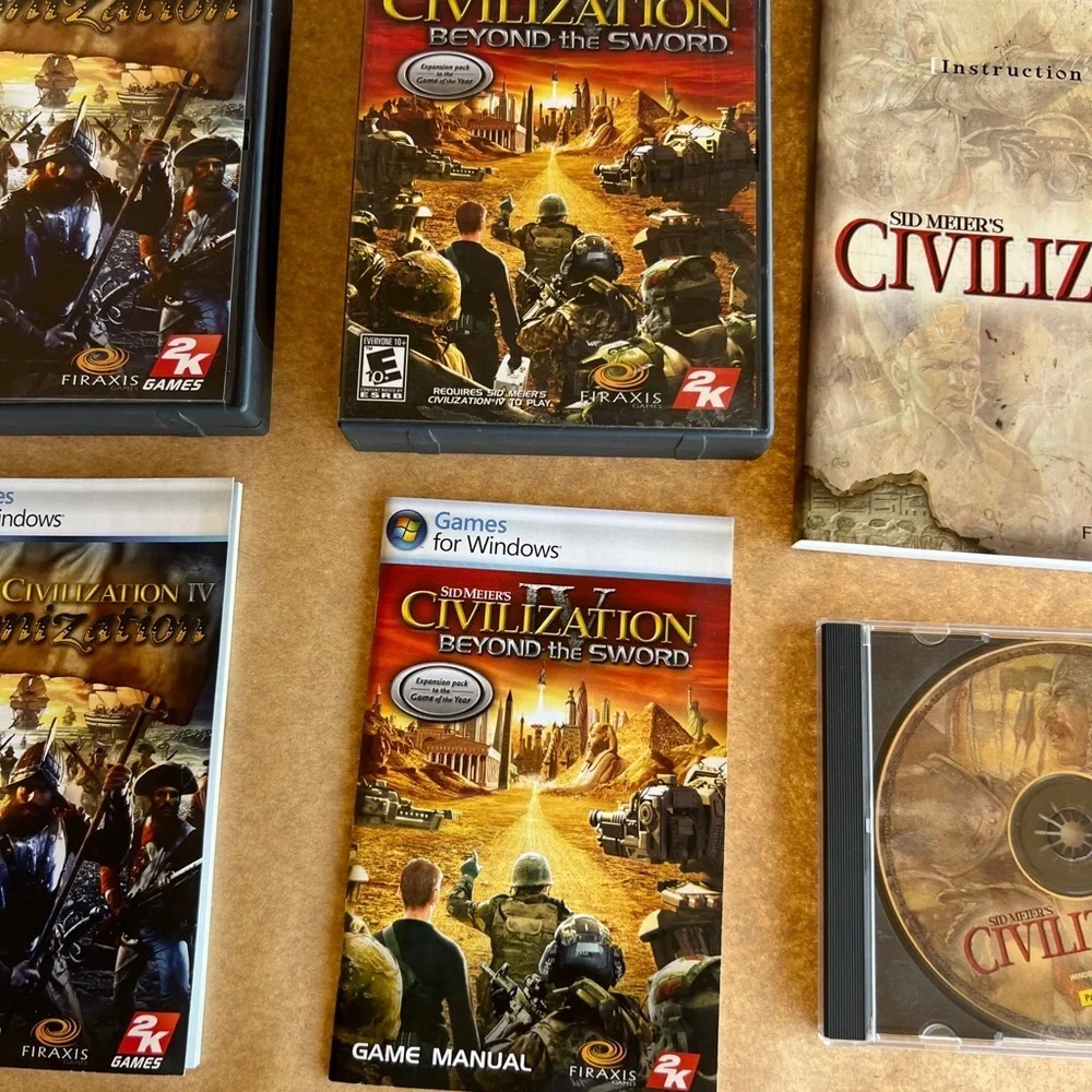 4 Sid Meier's Civilization PC Games: III & IV, Beyond The Sword & Colonization